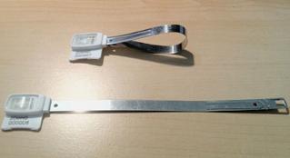 Metal strap security seals