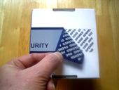 Blue security tape